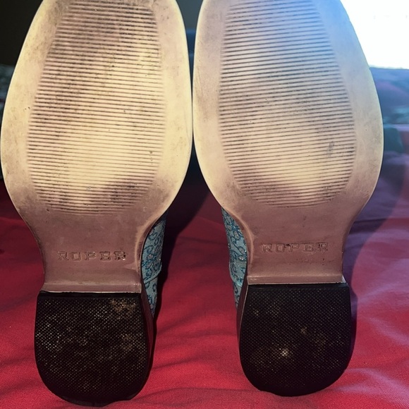 ROPER girls Turquoise Cowgirl Boots. Size 1 - Picture 4 of 10